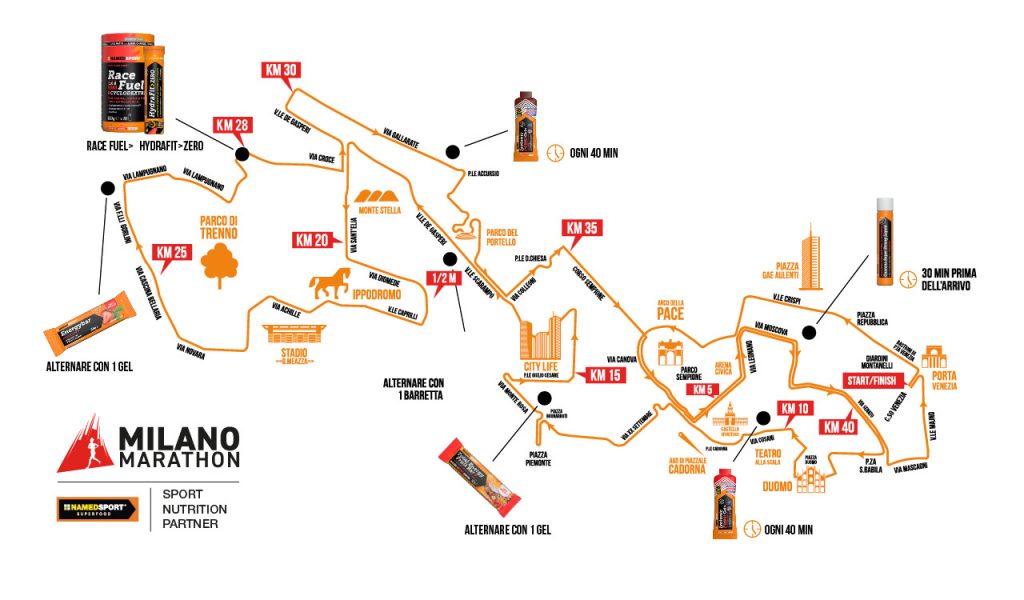Mappa Milano Marathon 2023